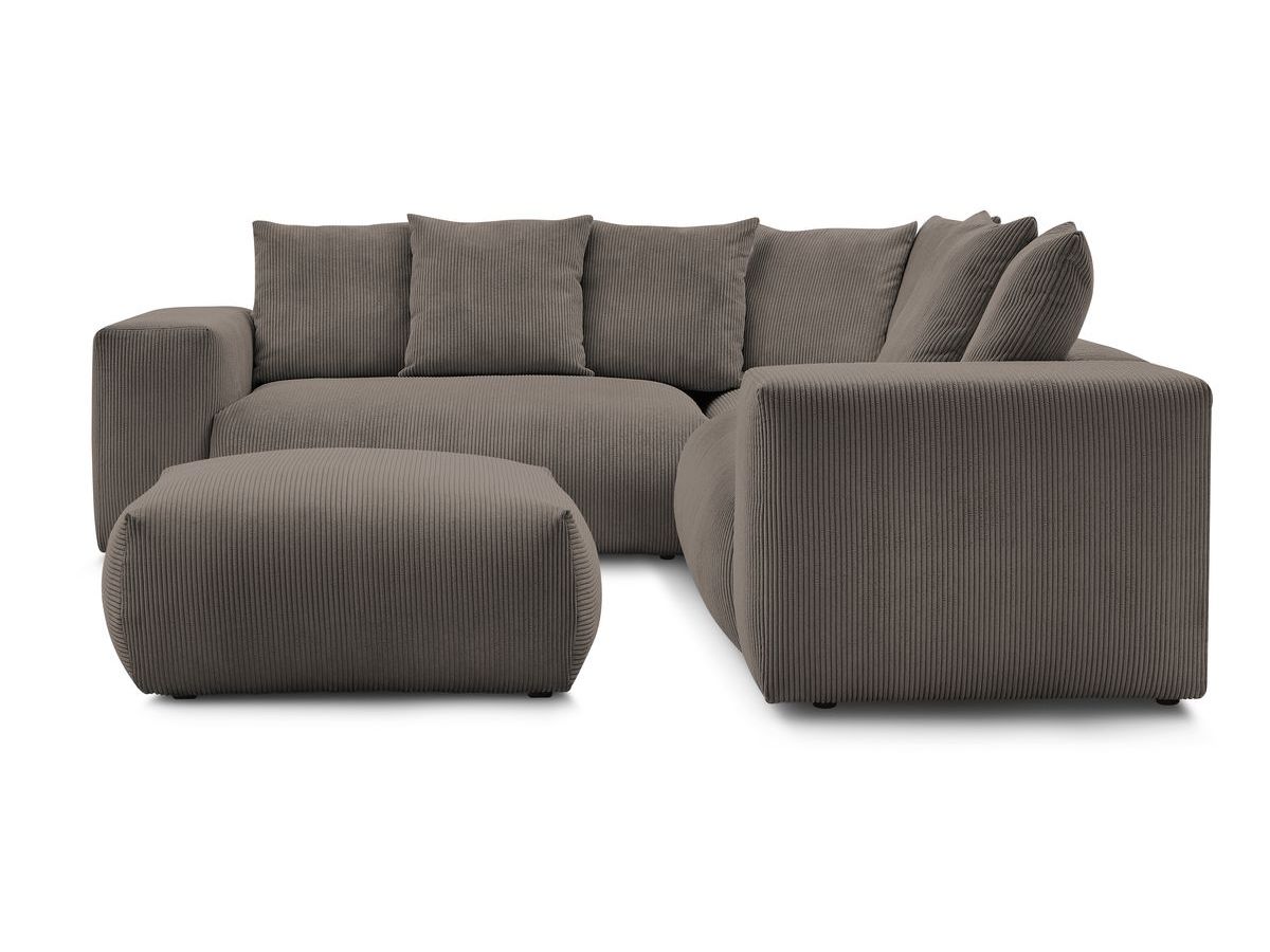 VOLTAIRE modulaire vaste hoekbank met 1 2-zits fauteuil, 1 hoekbank, 1 1-zits fauteuil en 1 poef