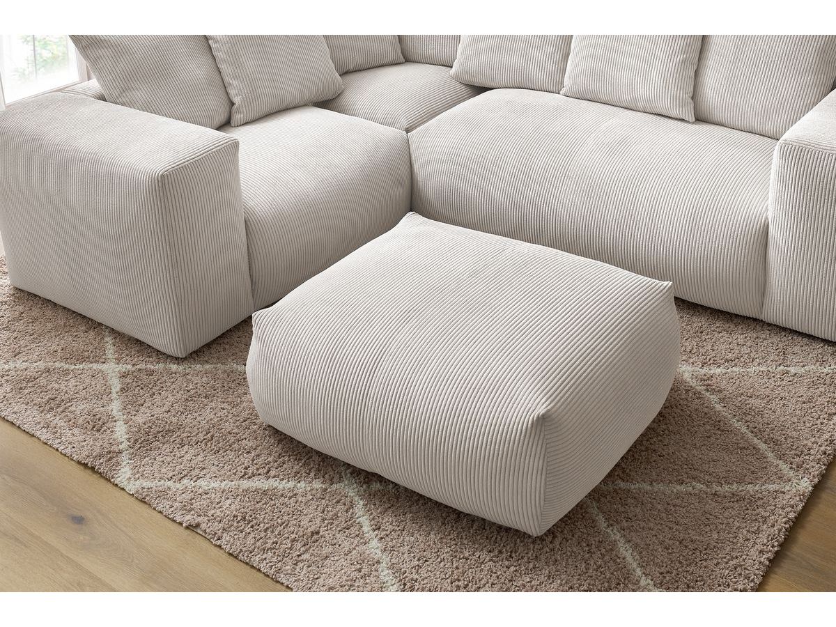 Canapé d'angle modulable VOLTAIRE beige — vue 5