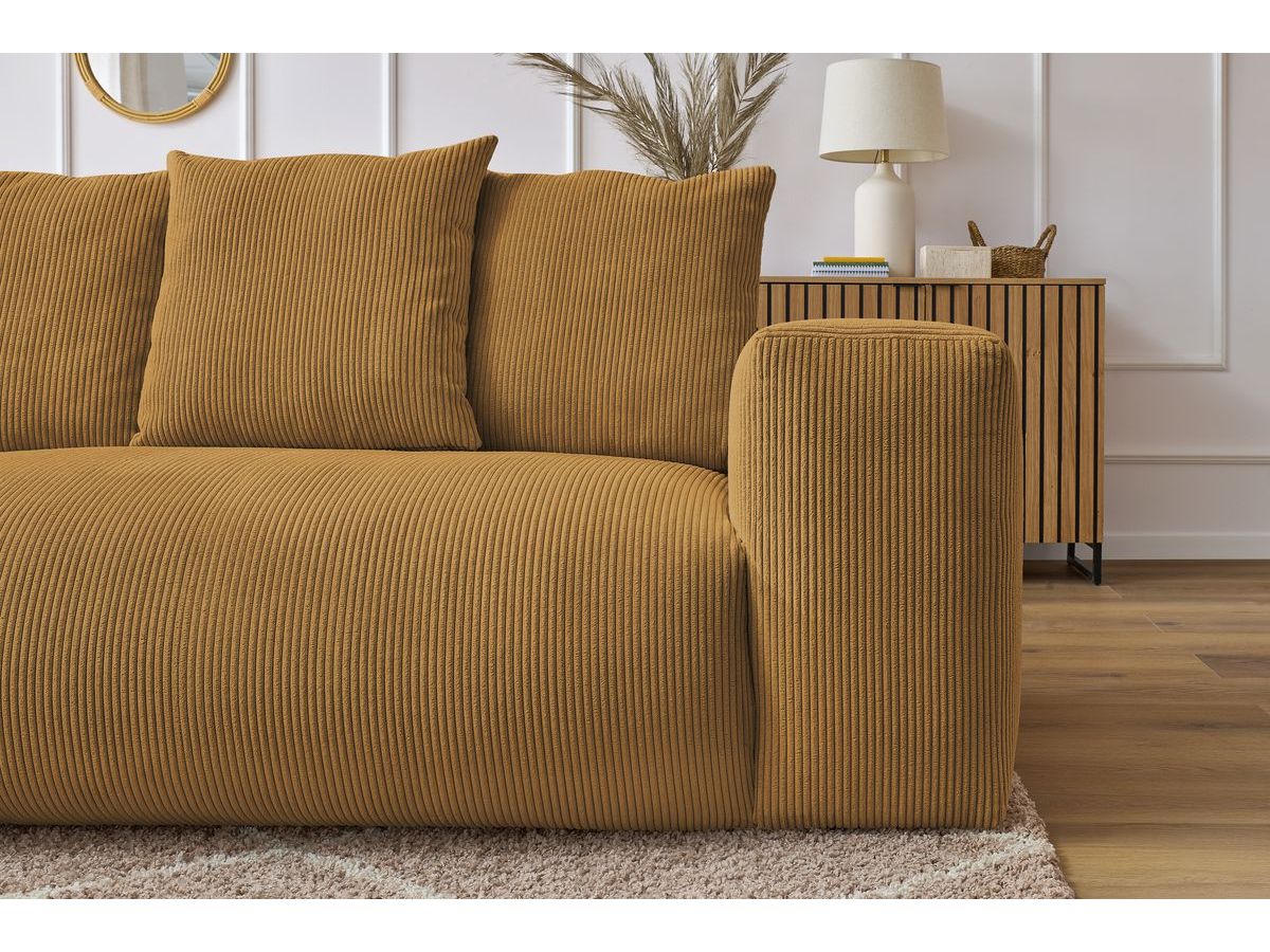 VOLTAIRE modulaire vaste hoekbank met 1 2-zits fauteuil, 1 hoekbank, 1 1-zits fauteuil en 1 poef