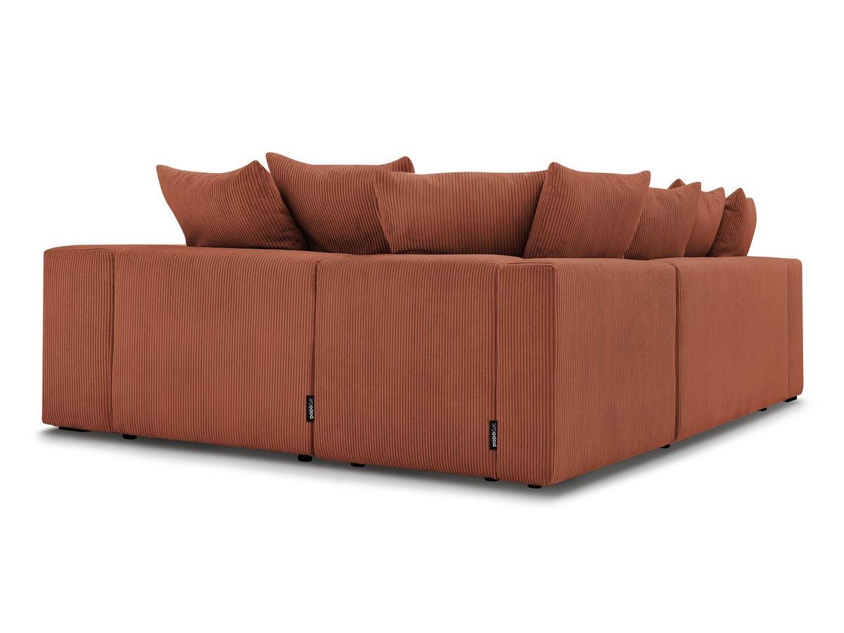 Canapé d'angle fixe modulable VOLTAIRE avec 1 chauffeuse 2 places, 1 angle, 1 chauffeuse 1 place et 1 pouf