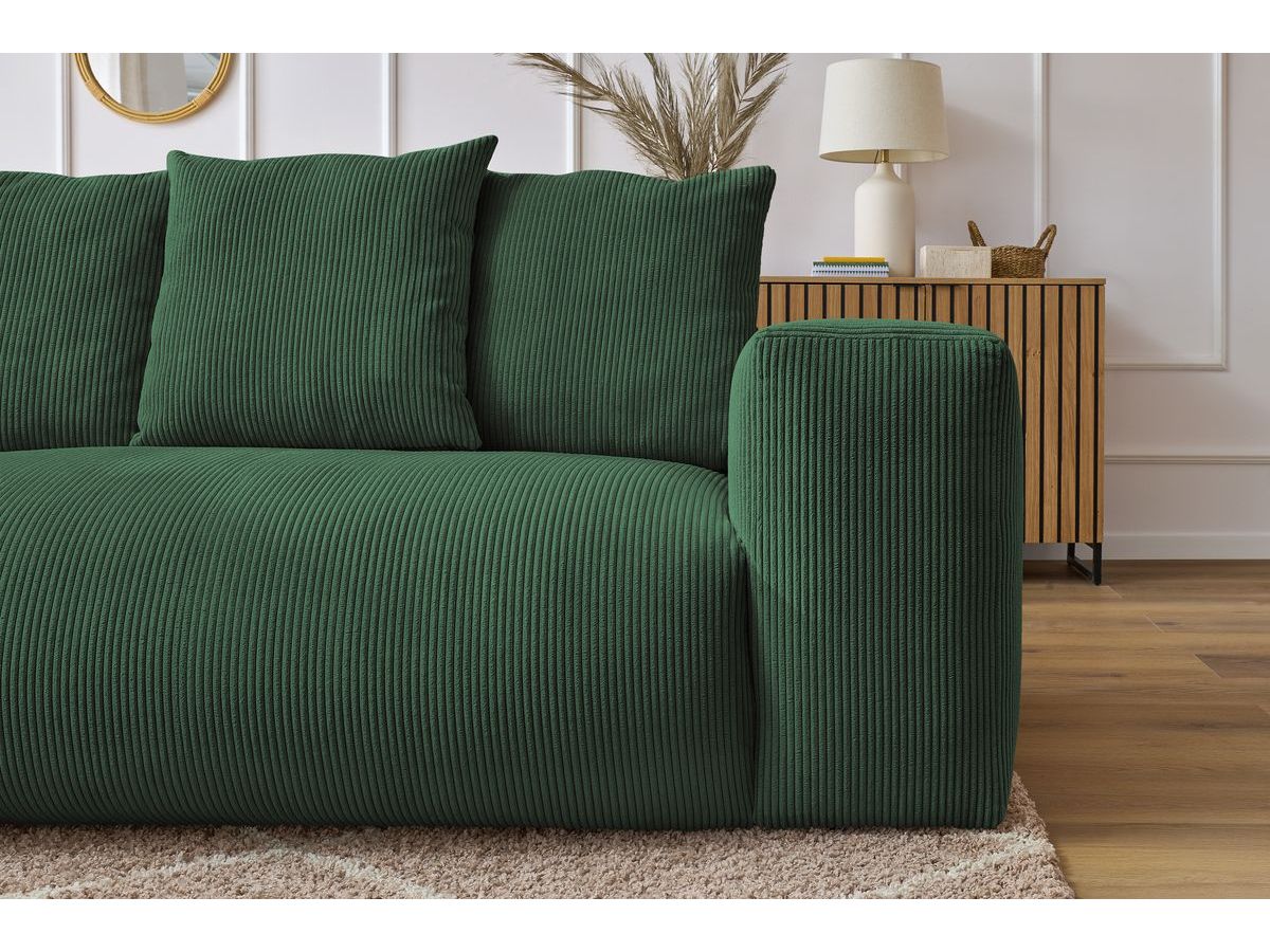 VOLTAIRE modulaire vaste hoekbank met 1 2-zits fauteuil, 1 hoekbank, 1 1-zits fauteuil en 1 poef