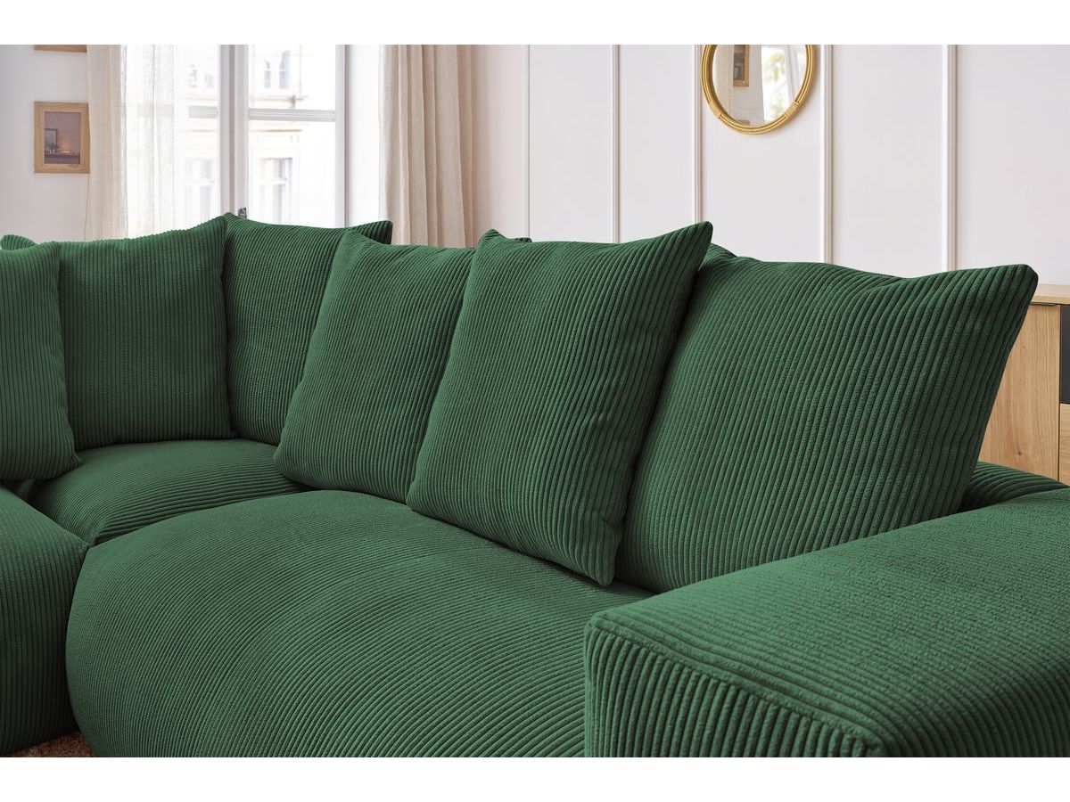 VOLTAIRE modulaire vaste hoekbank met 1 2-zits fauteuil, 1 hoekbank, 1 1-zits fauteuil en 1 poef