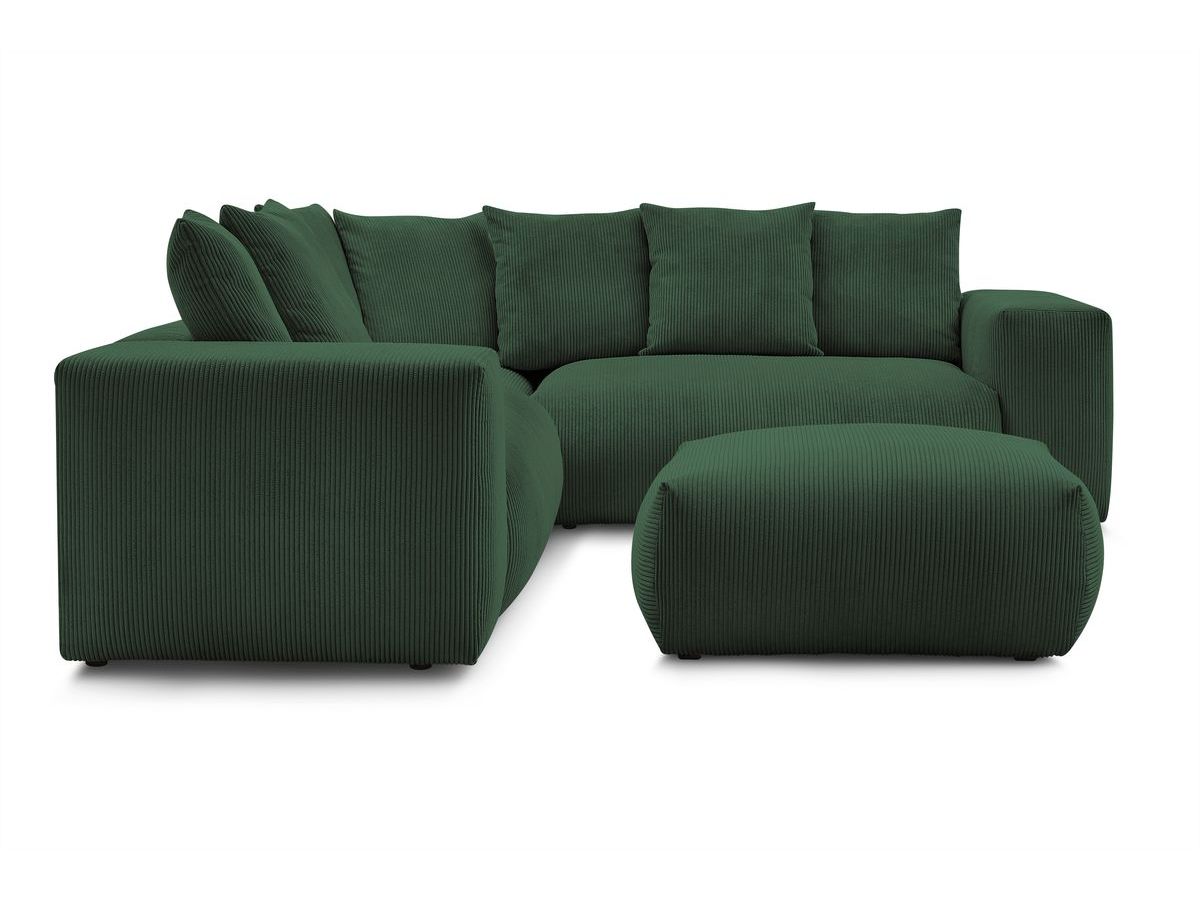 VOLTAIRE modulaire vaste hoekbank met 1 2-zits fauteuil, 1 hoekbank, 1 1-zits fauteuil en 1 poef