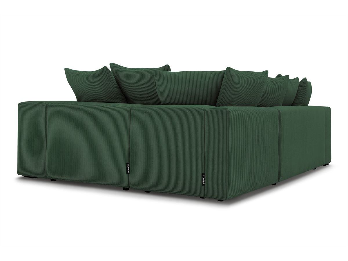 VOLTAIRE modulaire vaste hoekbank met 1 2-zits fauteuil, 1 hoekbank, 1 1-zits fauteuil en 1 poef