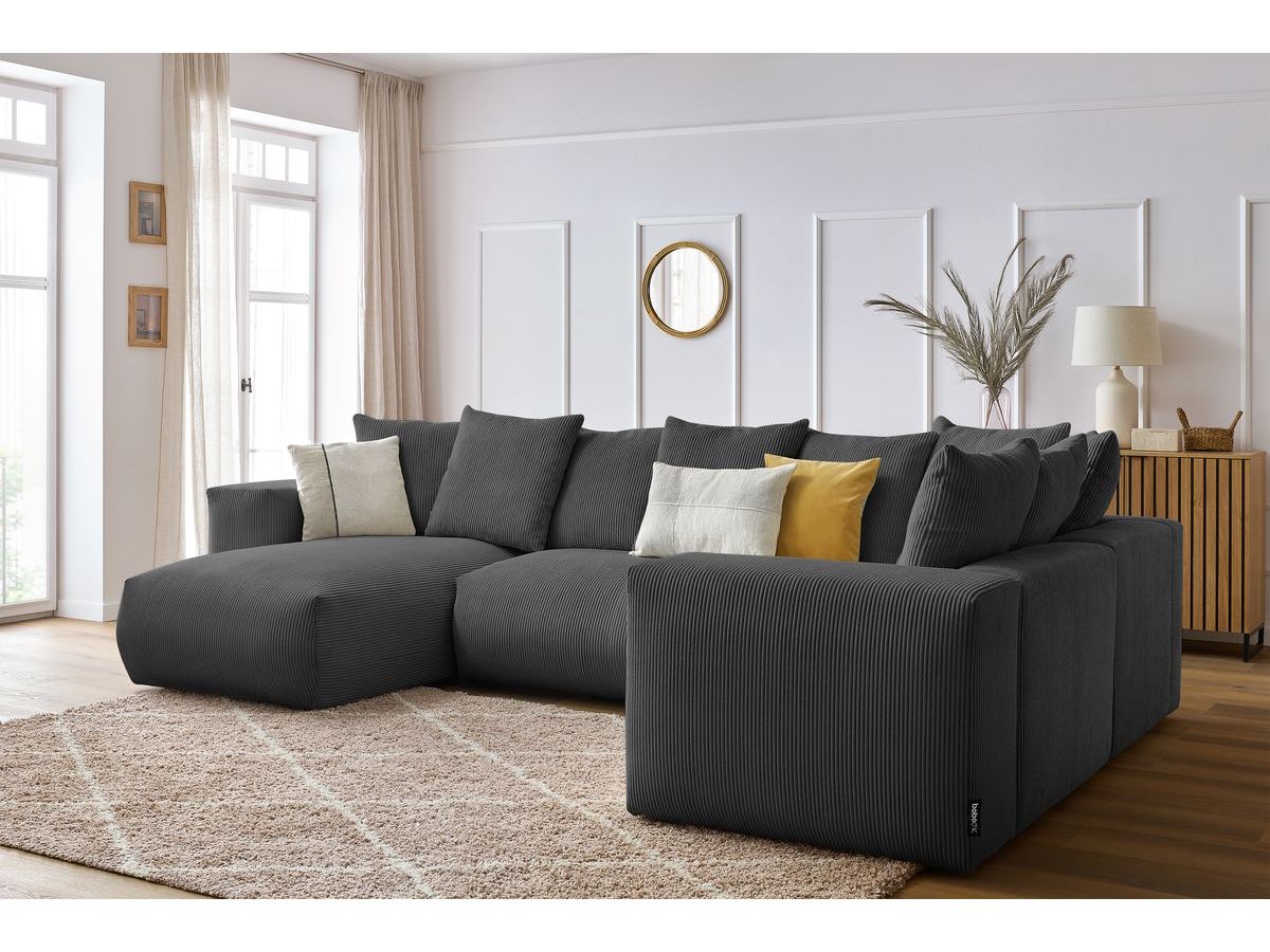 VOLTAIRE modulaire vaste panoramische bank 1 chaise longue, 1 2-zits fauteuil, 1 hoek, 1 1-zits fauteuil