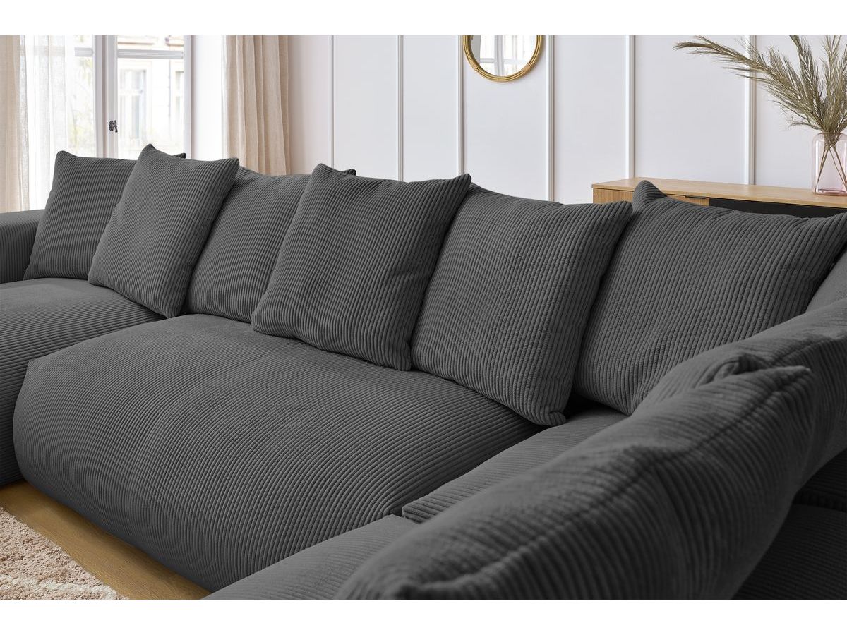 VOLTAIRE modulaire vaste panoramische bank 1 chaise longue, 1 2-zits fauteuil, 1 hoek, 1 1-zits fauteuil