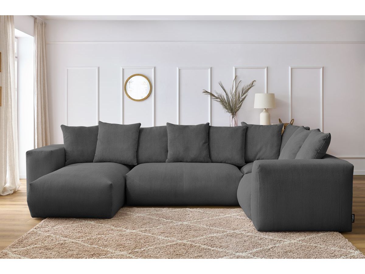 VOLTAIRE modulaire vaste panoramische bank 1 chaise longue, 1 2-zits fauteuil, 1 hoek, 1 1-zits fauteuil