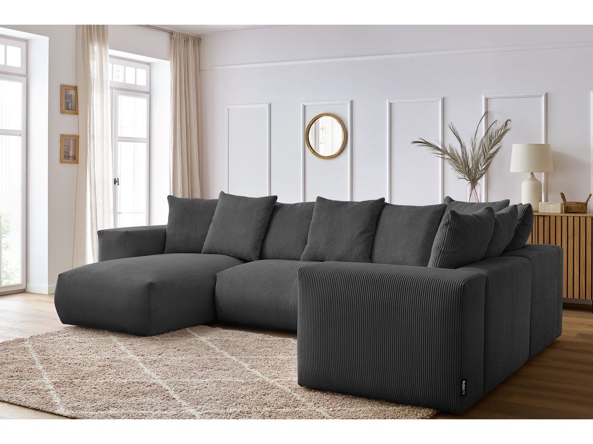 VOLTAIRE modulaire vaste panoramische bank 1 chaise longue, 1 2-zits fauteuil, 1 hoek, 1 1-zits fauteuil