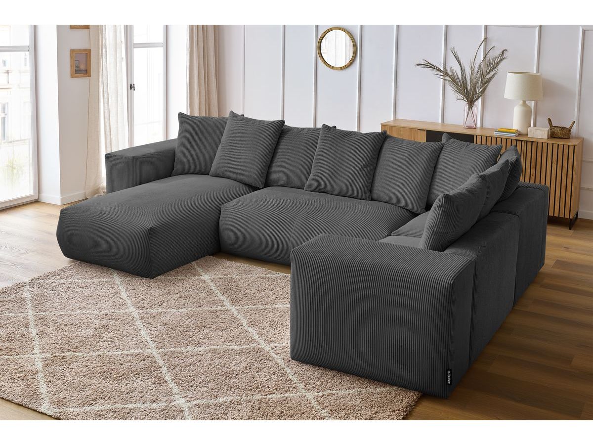 VOLTAIRE modulaire vaste panoramische bank 1 chaise longue, 1 2-zits fauteuil, 1 hoek, 1 1-zits fauteuil