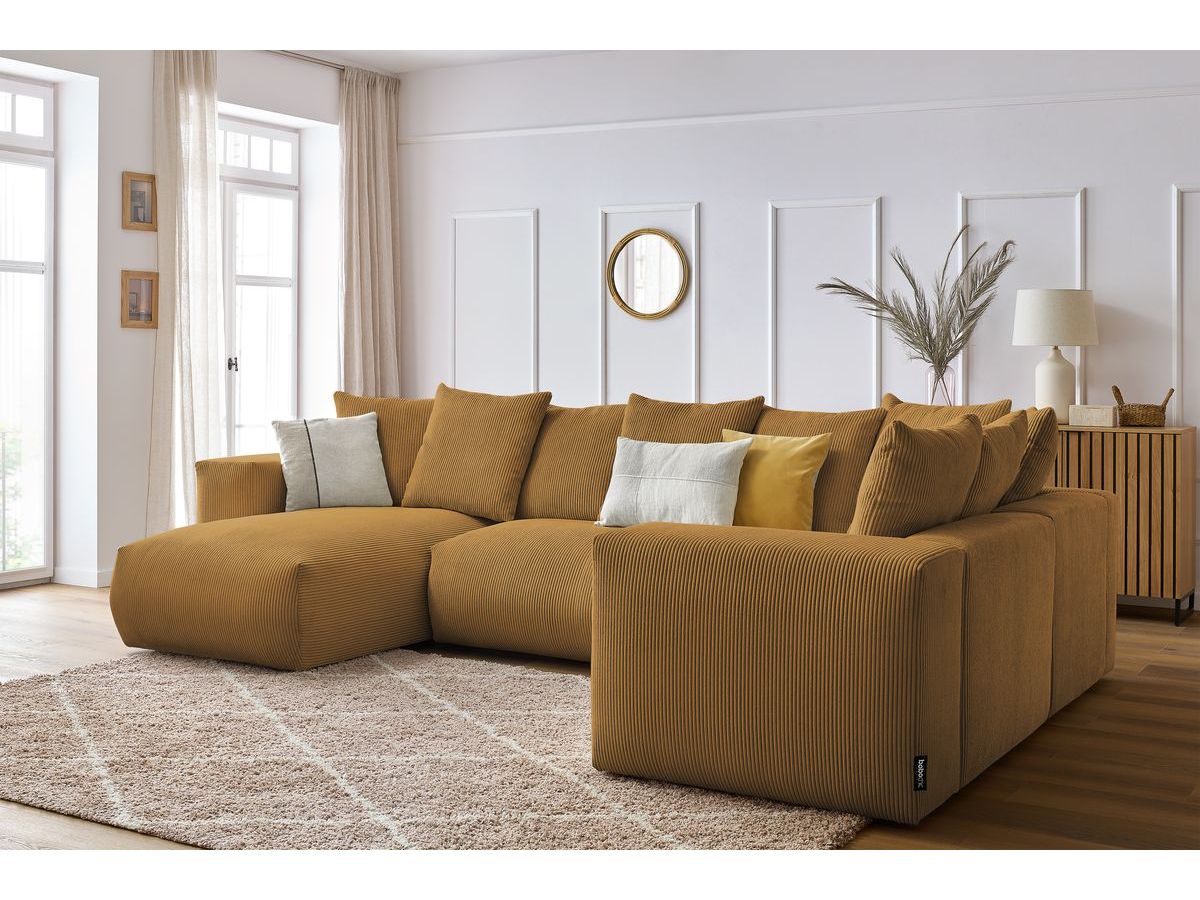 VOLTAIRE modulaire vaste panoramische bank 1 chaise longue, 1 2-zits fauteuil, 1 hoek, 1 1-zits fauteuil