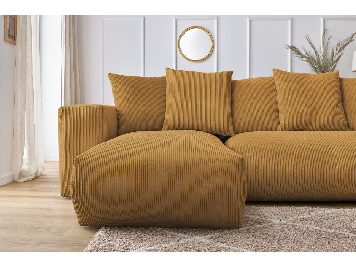 VOLTAIRE modulaire vaste panoramische bank 1 chaise longue, 1 2-zits fauteuil, 1 hoek, 1 1-zits fauteuil