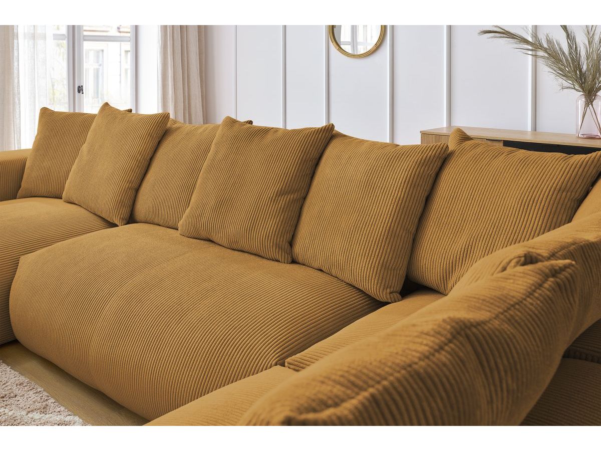 VOLTAIRE modulaire vaste panoramische bank 1 chaise longue, 1 2-zits fauteuil, 1 hoek, 1 1-zits fauteuil