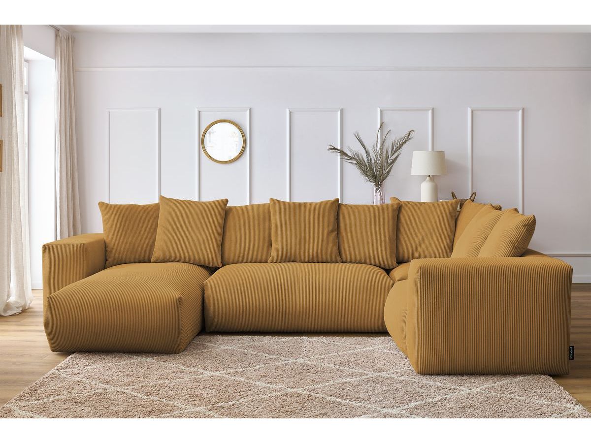 VOLTAIRE modulaire vaste panoramische bank 1 chaise longue, 1 2-zits fauteuil, 1 hoek, 1 1-zits fauteuil