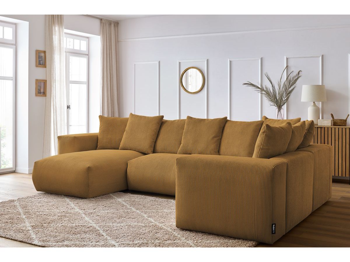 VOLTAIRE modulaire vaste panoramische bank 1 chaise longue, 1 2-zits fauteuil, 1 hoek, 1 1-zits fauteuil