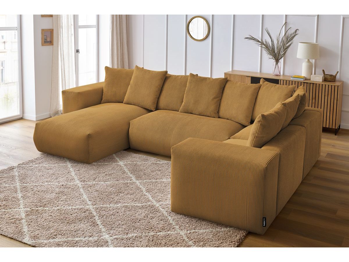 VOLTAIRE modulaire vaste panoramische bank 1 chaise longue, 1 2-zits fauteuil, 1 hoek, 1 1-zits fauteuil