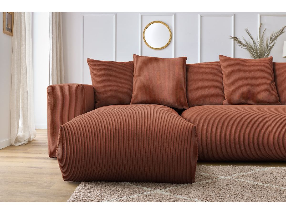 VOLTAIRE modulaire vaste panoramische bank 1 chaise longue, 1 2-zits fauteuil, 1 hoek, 1 1-zits fauteuil