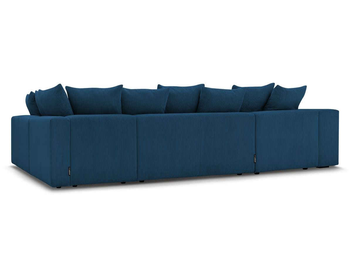 Canapé panoramique fixe modulable VOLTAIRE avec 1 méridienne, 1 angle, 2 chauffeuses et 1 pouf