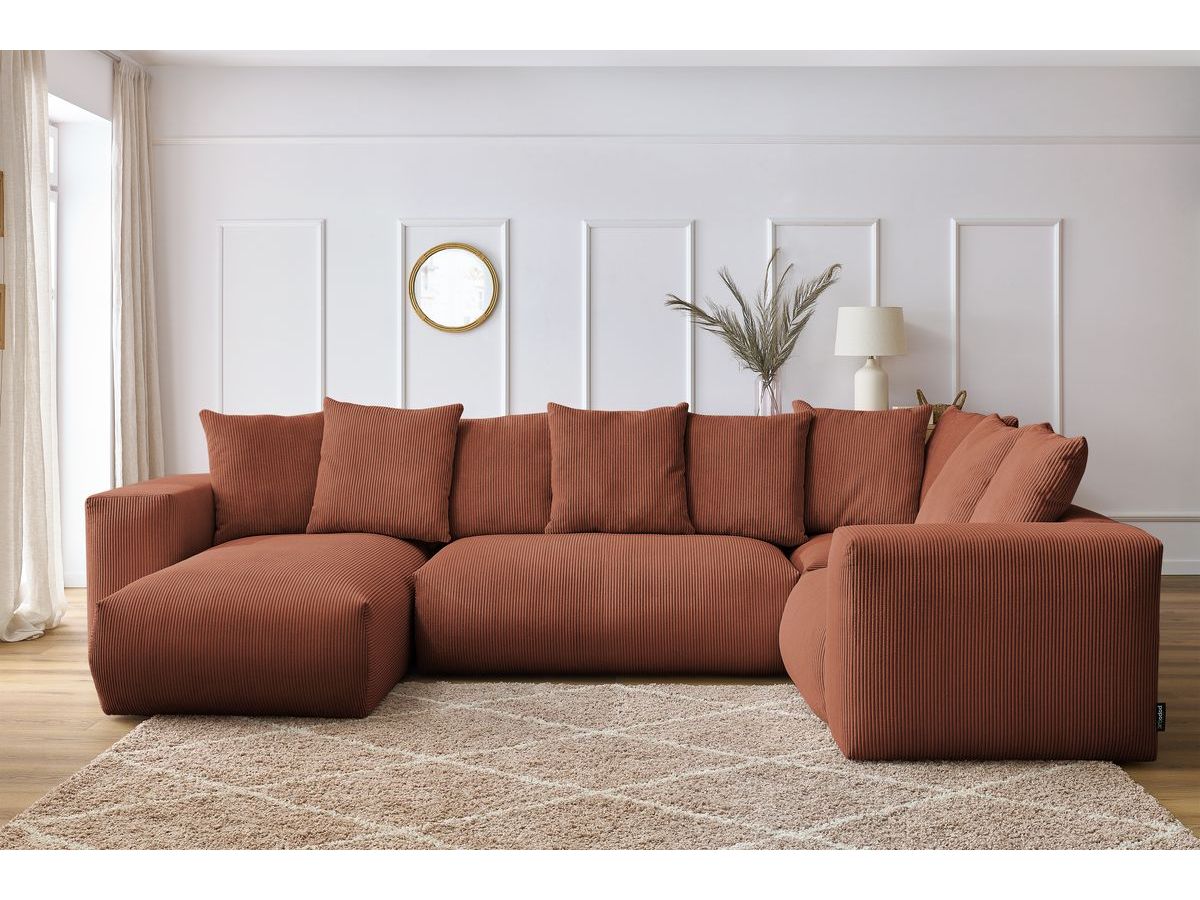 VOLTAIRE modulaire vaste panoramische bank 1 chaise longue, 1 2-zits fauteuil, 1 hoek, 1 1-zits fauteuil