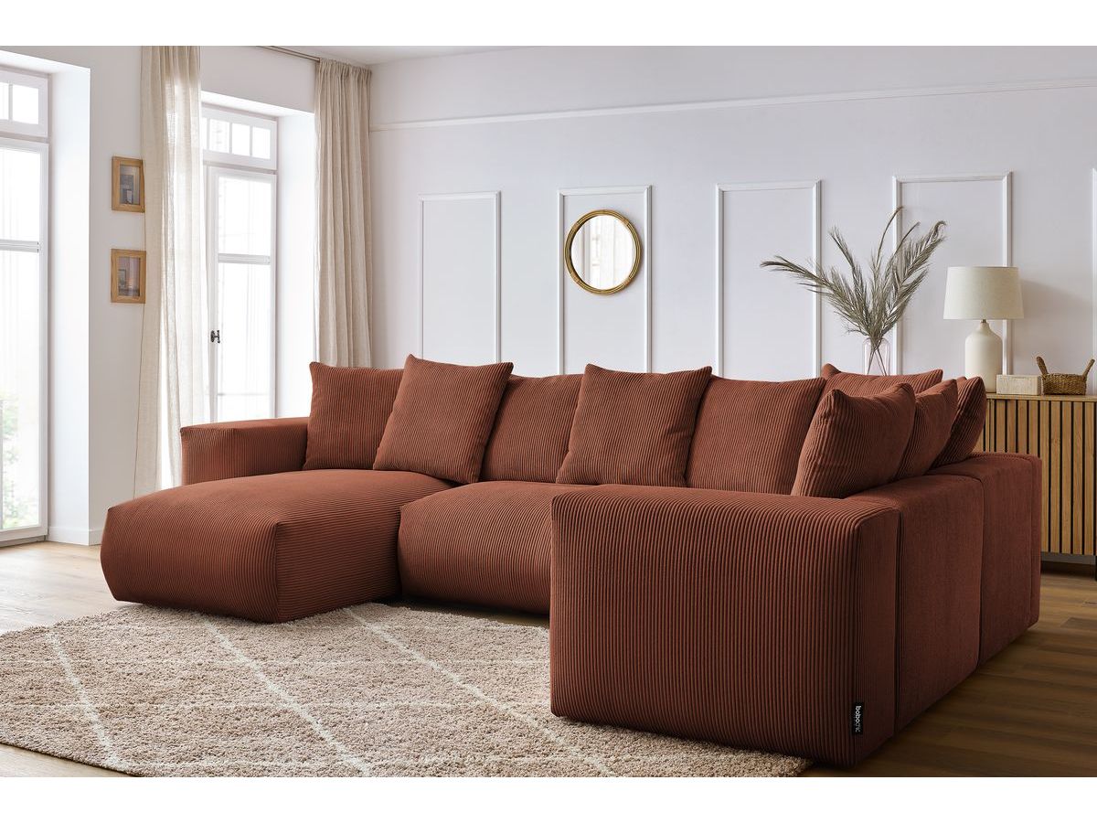 VOLTAIRE modulaire vaste panoramische bank 1 chaise longue, 1 2-zits fauteuil, 1 hoek, 1 1-zits fauteuil