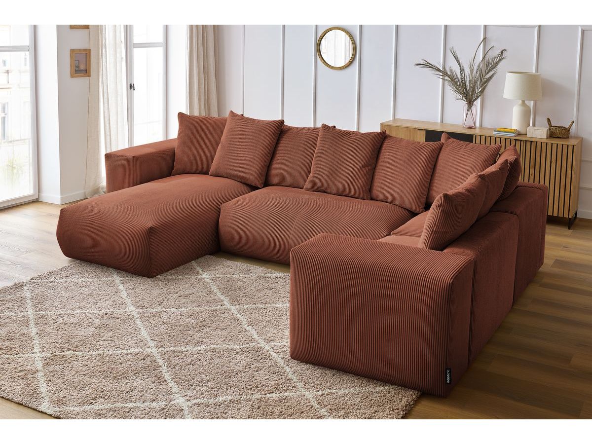 VOLTAIRE modulaire vaste panoramische bank 1 chaise longue, 1 2-zits fauteuil, 1 hoek, 1 1-zits fauteuil