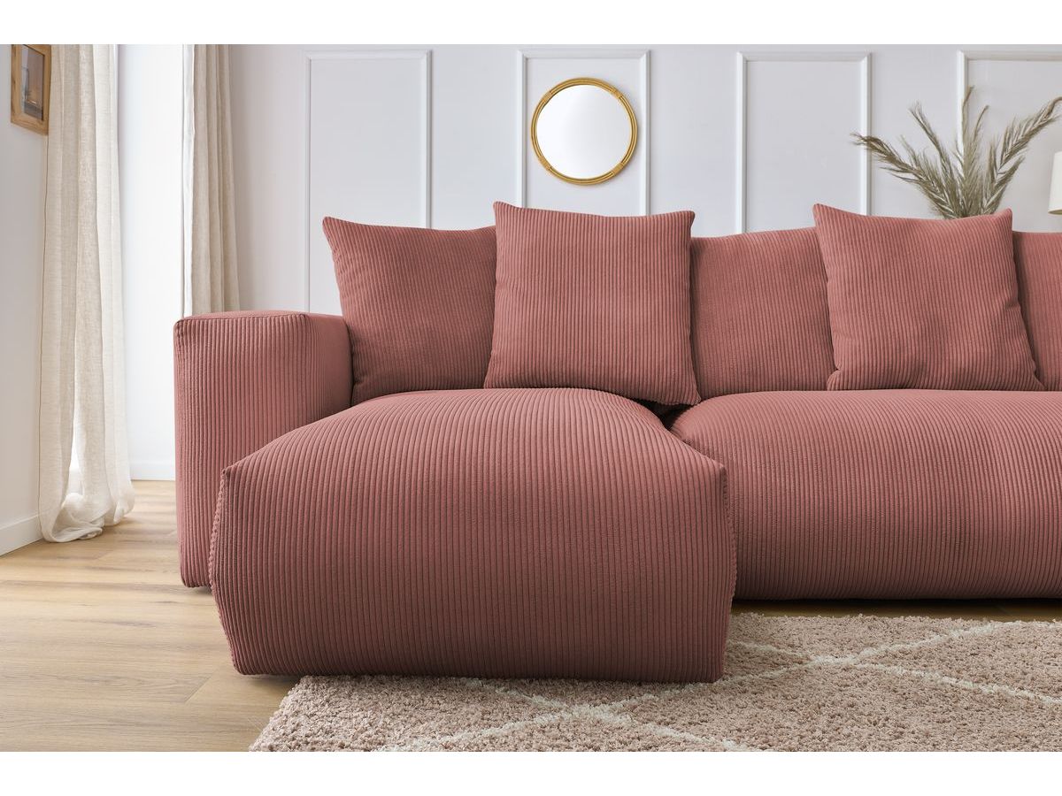 VOLTAIRE modulaire vaste panoramische bank 1 chaise longue, 1 2-zits fauteuil, 1 hoek, 1 1-zits fauteuil