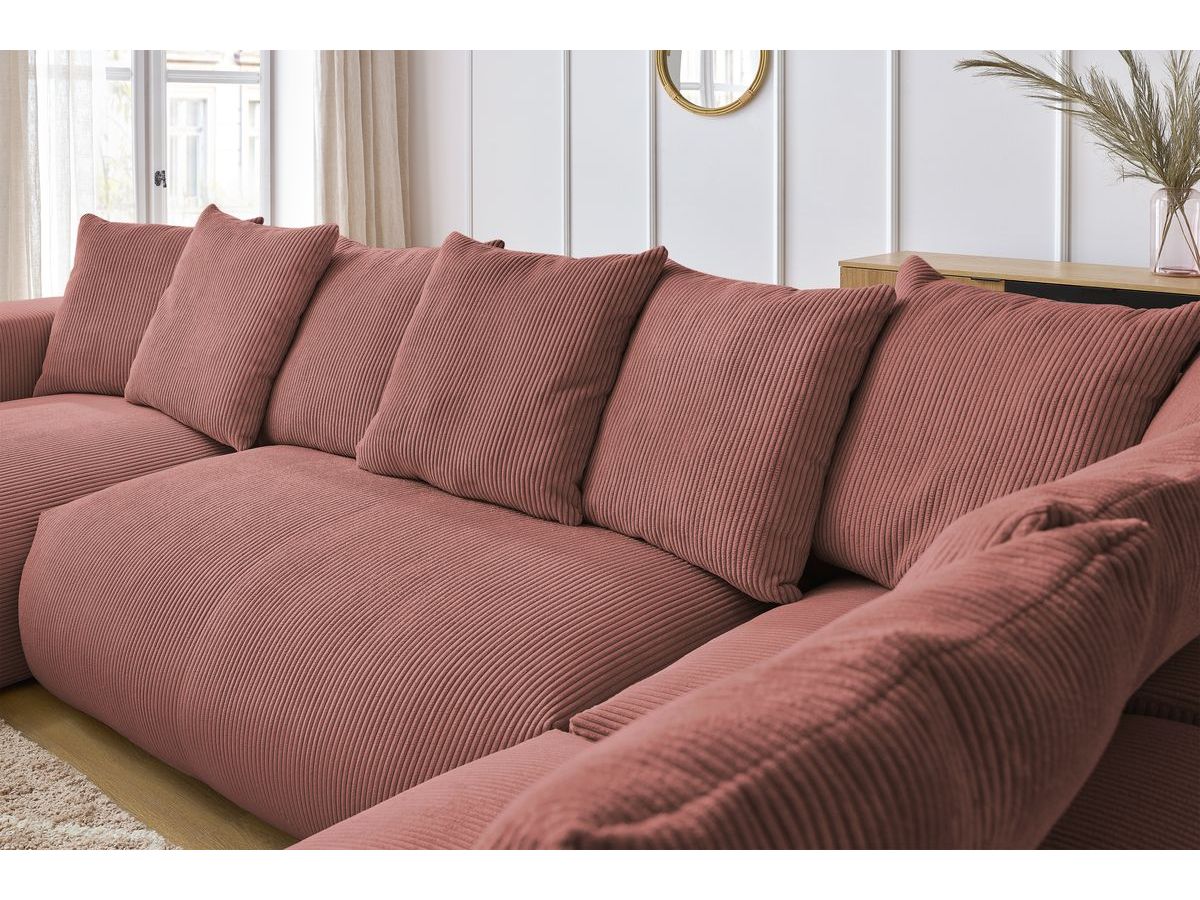 VOLTAIRE modulaire vaste panoramische bank 1 chaise longue, 1 2-zits fauteuil, 1 hoek, 1 1-zits fauteuil
