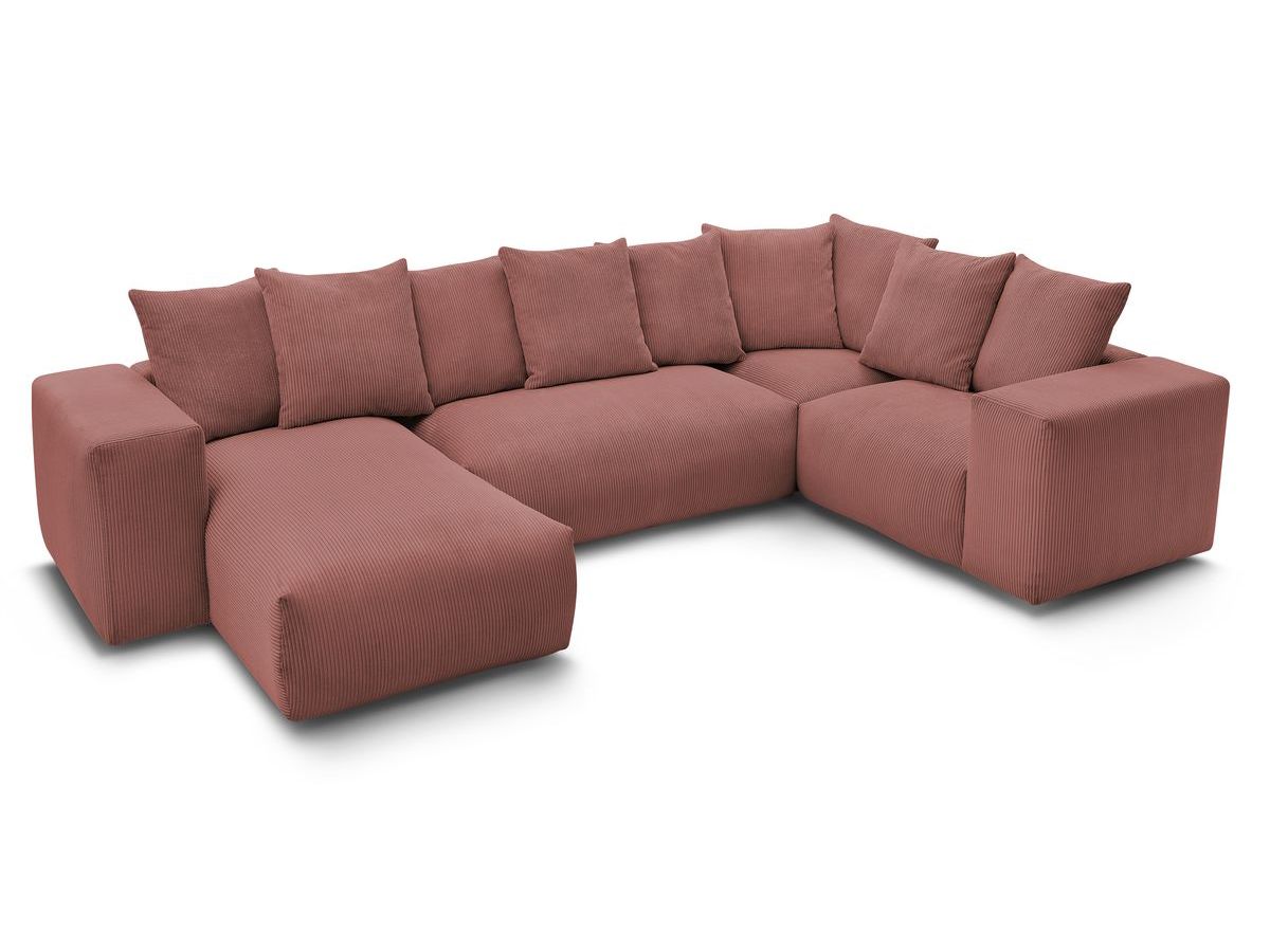 VOLTAIRE modulaire vaste panoramische bank 1 chaise longue, 1 2-zits fauteuil, 1 hoek, 1 1-zits fauteuil