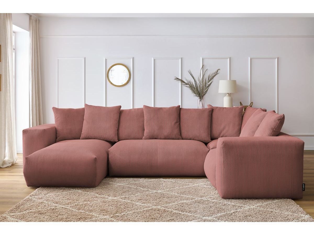 VOLTAIRE modulaire vaste panoramische bank 1 chaise longue, 1 2-zits fauteuil, 1 hoek, 1 1-zits fauteuil