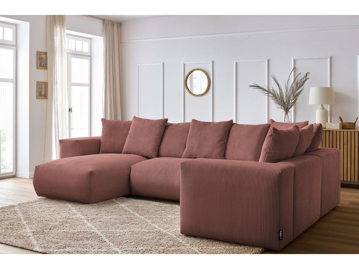 VOLTAIRE modulaire vaste panoramische bank 1 chaise longue, 1 2-zits fauteuil, 1 hoek, 1 1-zits fauteuil