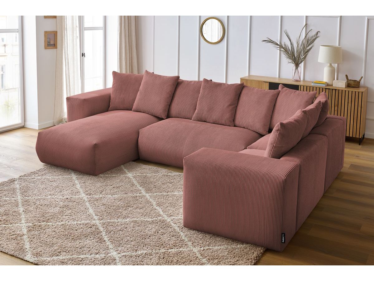 VOLTAIRE modulaire vaste panoramische bank 1 chaise longue, 1 2-zits fauteuil, 1 hoek, 1 1-zits fauteuil