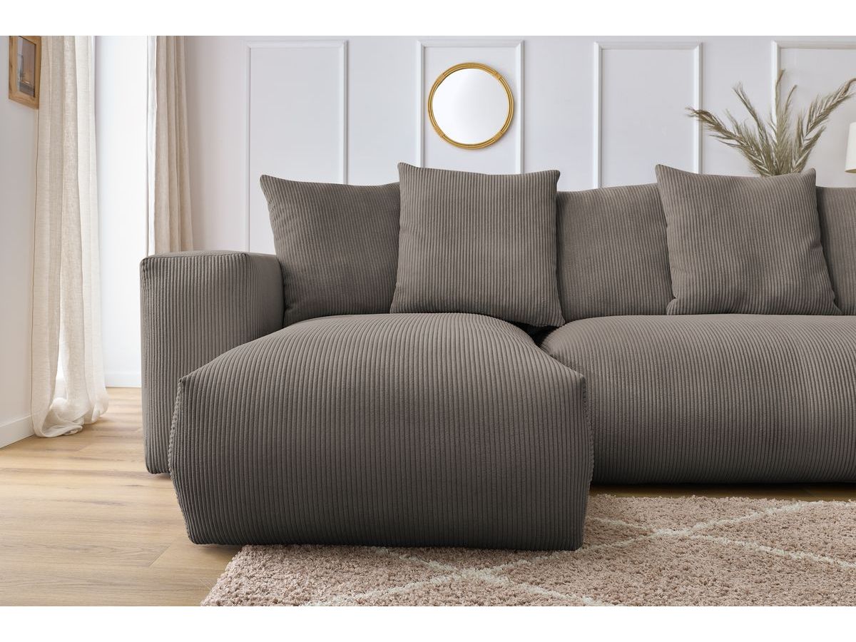 VOLTAIRE modulaire vaste panoramische bank 1 chaise longue, 1 2-zits fauteuil, 1 hoek, 1 1-zits fauteuil