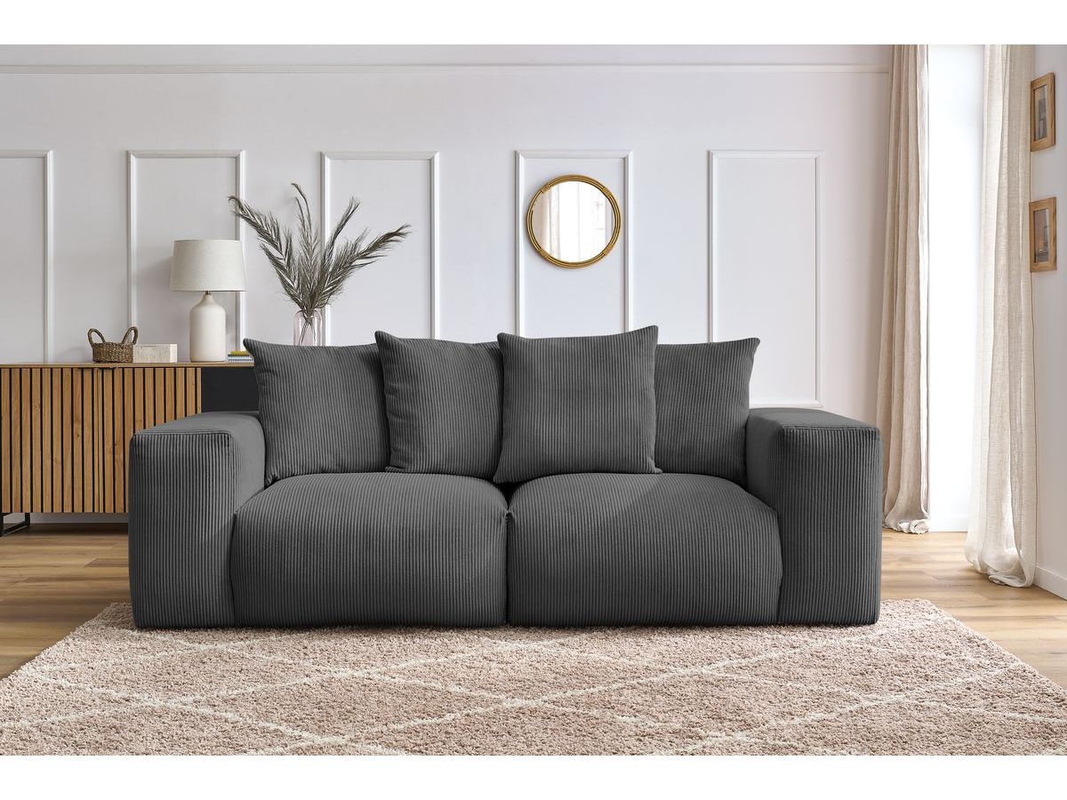 Canapé droit modulable VOLTAIRE gris foncé — vue 5