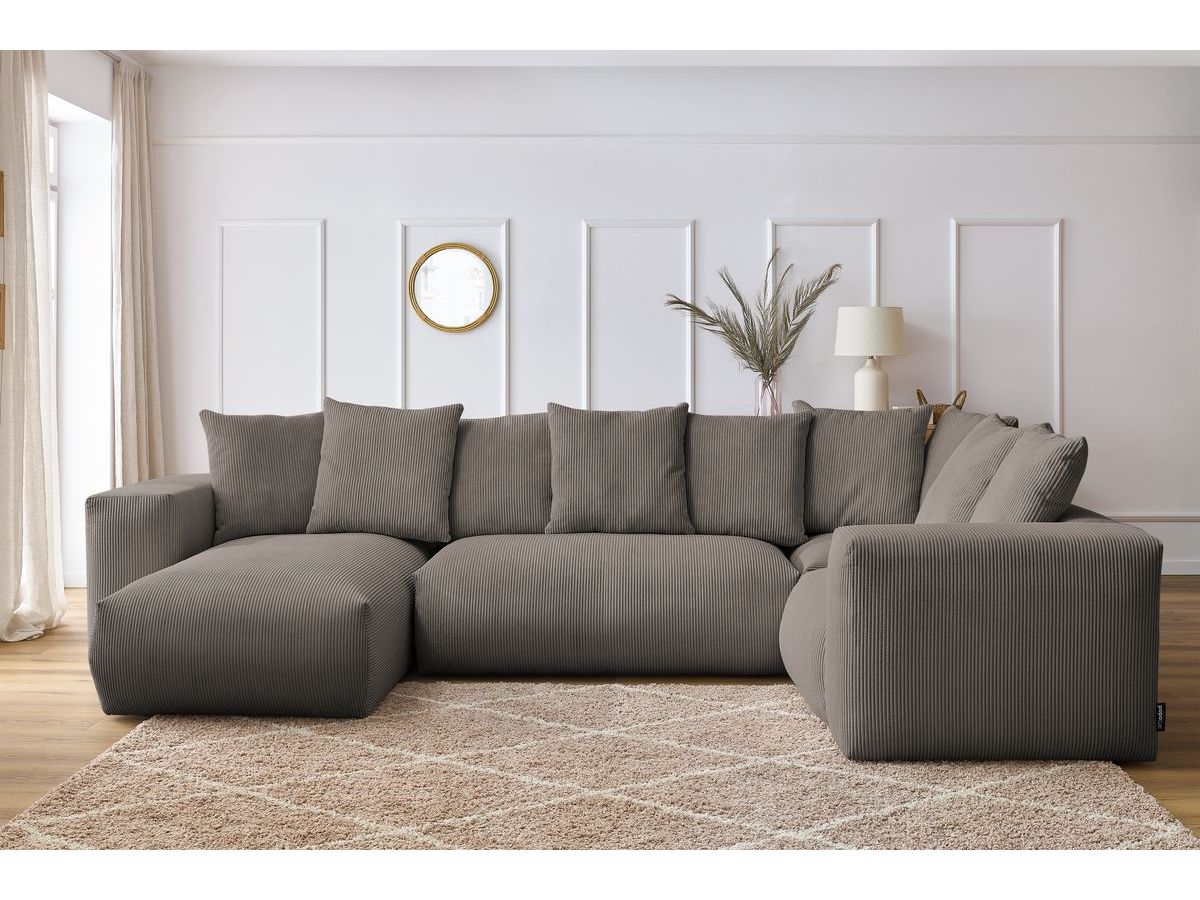 VOLTAIRE modulaire vaste panoramische bank 1 chaise longue, 1 2-zits fauteuil, 1 hoek, 1 1-zits fauteuil