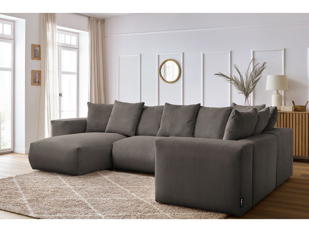 VOLTAIRE modulaire vaste panoramische bank 1 chaise longue, 1 2-zits fauteuil, 1 hoek, 1 1-zits fauteuil