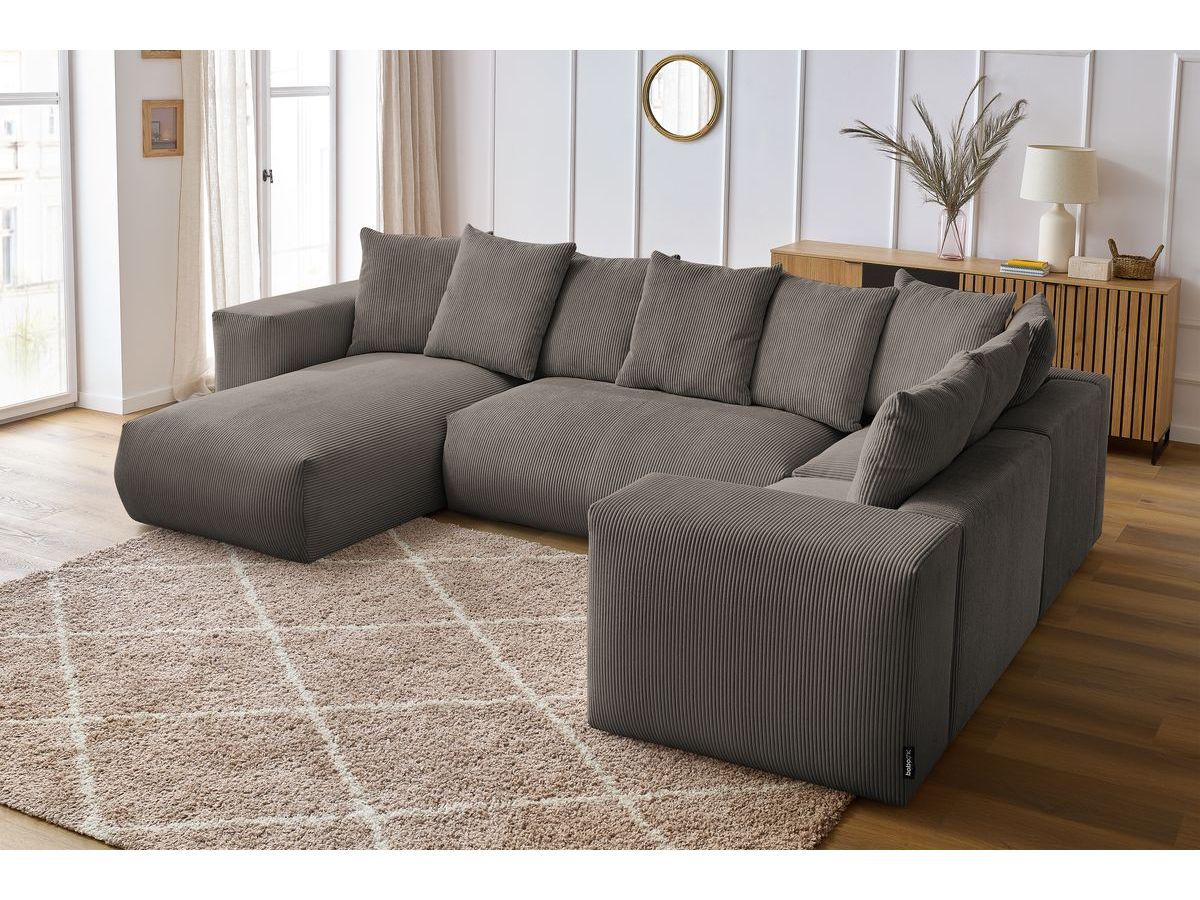 VOLTAIRE modulaire vaste panoramische bank 1 chaise longue, 1 2-zits fauteuil, 1 hoek, 1 1-zits fauteuil