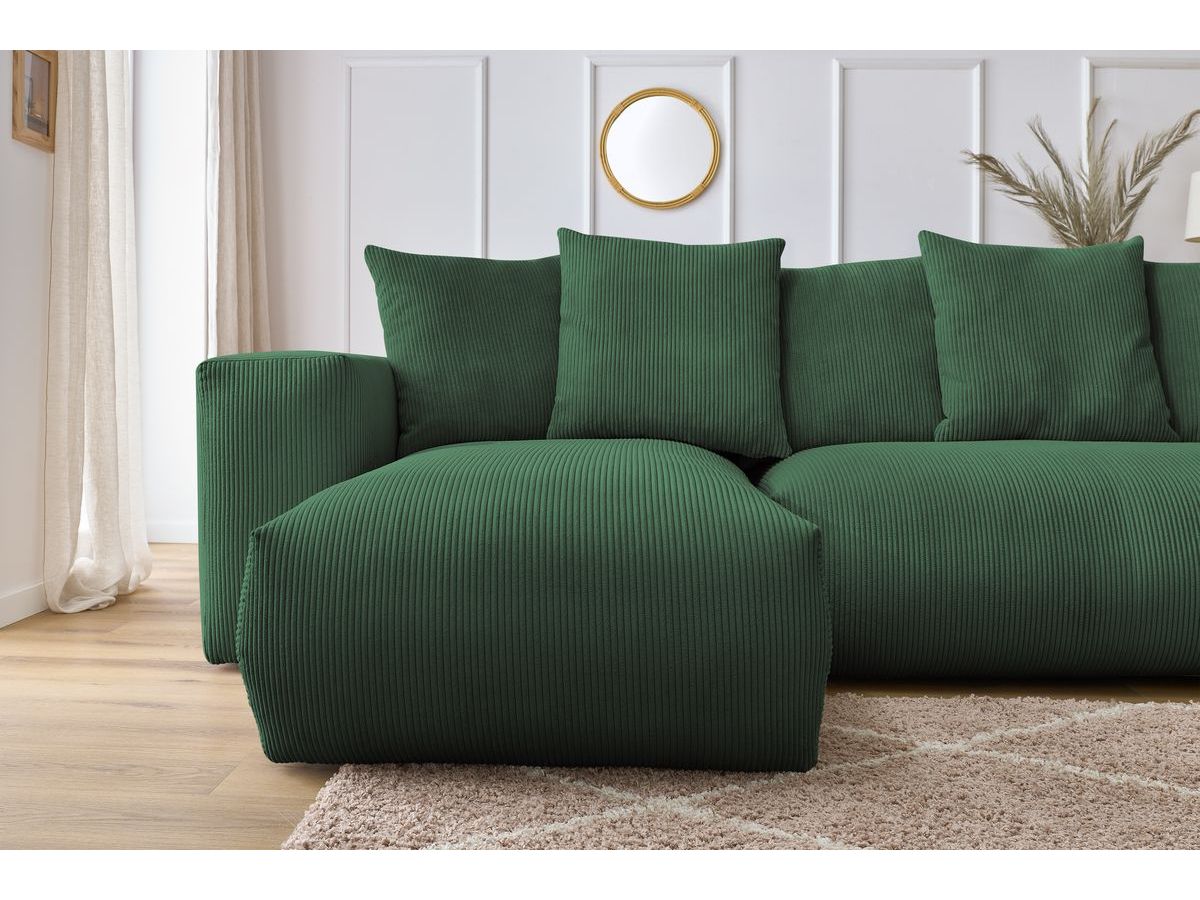 VOLTAIRE modulaire vaste panoramische bank 1 chaise longue, 1 2-zits fauteuil, 1 hoek, 1 1-zits fauteuil