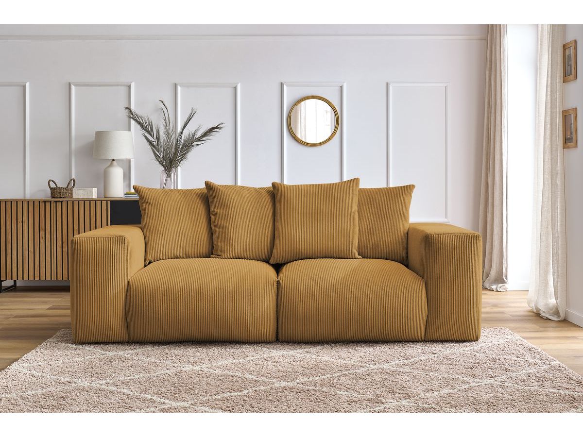 Canapé droit modulable VOLTAIRE jaune — vue 5