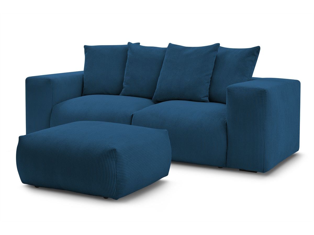 Canapé droit fixe modulable VOLTAIRE avec pouf