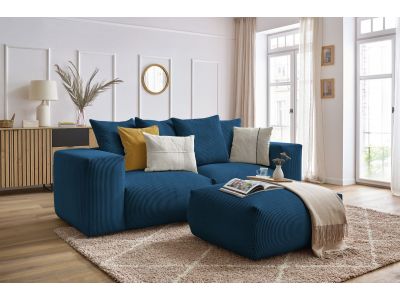 Canapé droit fixe modulable VOLTAIRE avec pouf