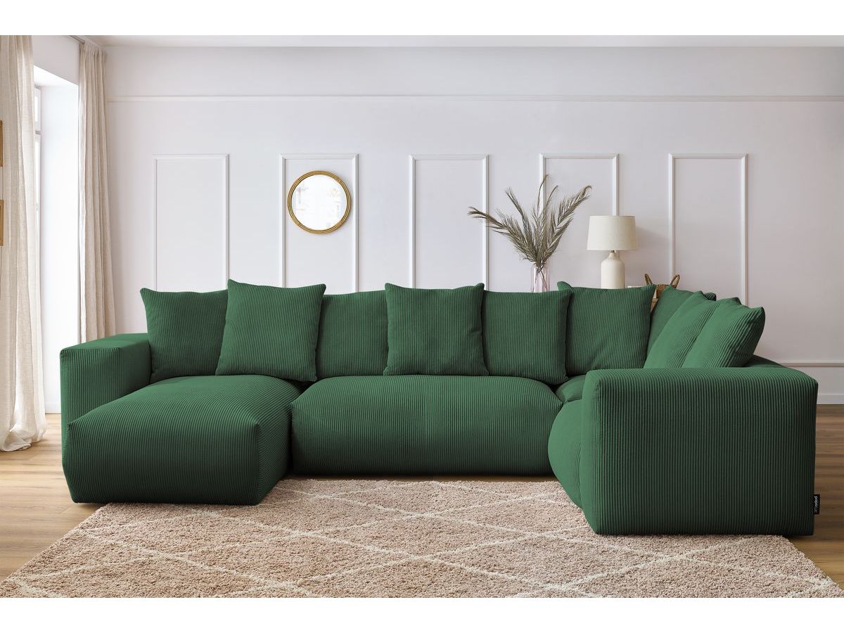 VOLTAIRE modulaire vaste panoramische bank 1 chaise longue, 1 2-zits fauteuil, 1 hoek, 1 1-zits fauteuil