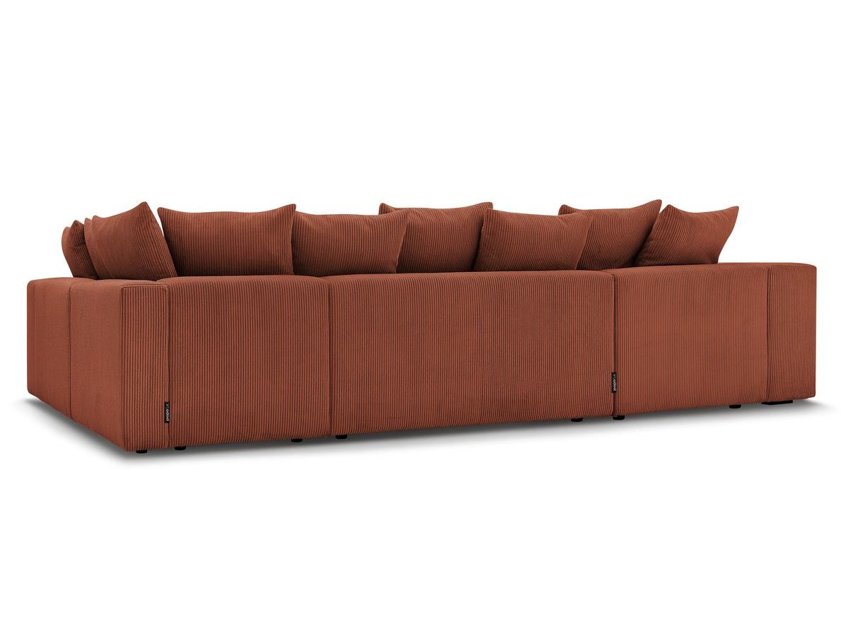 Canapé panoramique fixe modulable VOLTAIRE avec 1 méridienne, 1 angle, 2 chauffeuses et 1 pouf