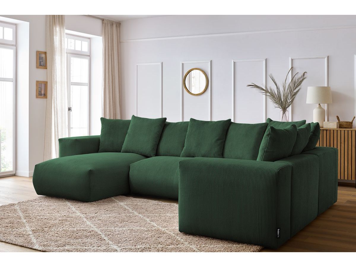 VOLTAIRE modulaire vaste panoramische bank 1 chaise longue, 1 2-zits fauteuil, 1 hoek, 1 1-zits fauteuil