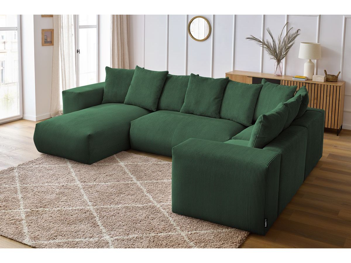 VOLTAIRE modulaire vaste panoramische bank 1 chaise longue, 1 2-zits fauteuil, 1 hoek, 1 1-zits fauteuil