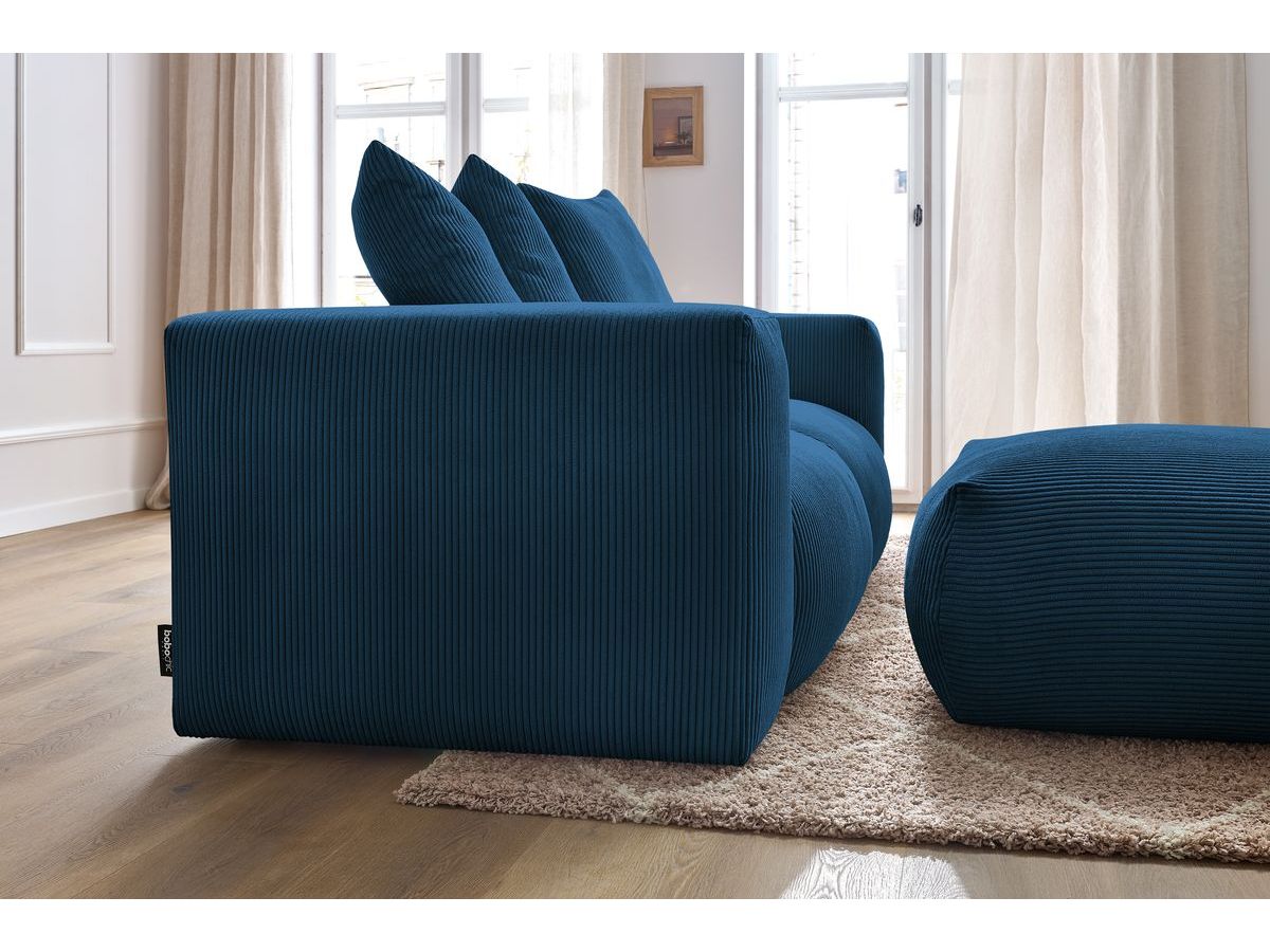 Canapé droit fixe modulable VOLTAIRE avec pouf