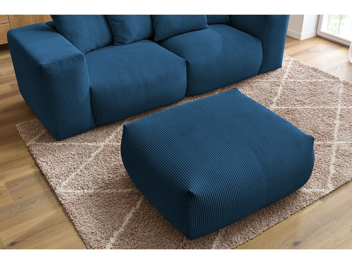 Canapé droit fixe modulable VOLTAIRE avec pouf