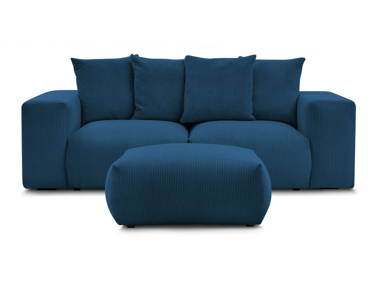 Canapé droit fixe modulable VOLTAIRE avec pouf