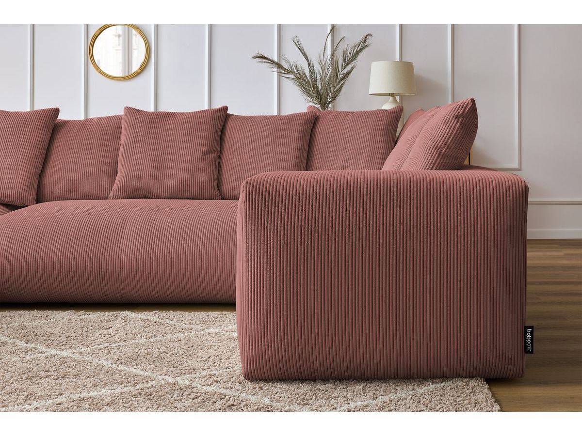 Canapé panoramique modulable VOLTAIRE rose 6 places — vue 5