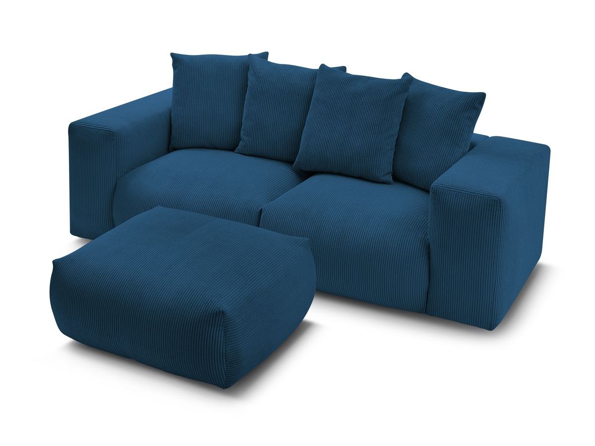 Canapé droit fixe modulable VOLTAIRE avec pouf