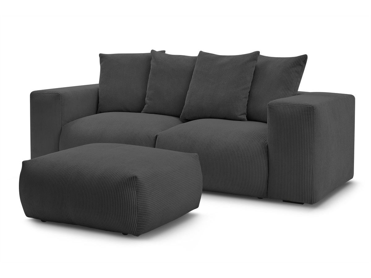 VOLTAIRE vaste modulaire rechte bank met poef