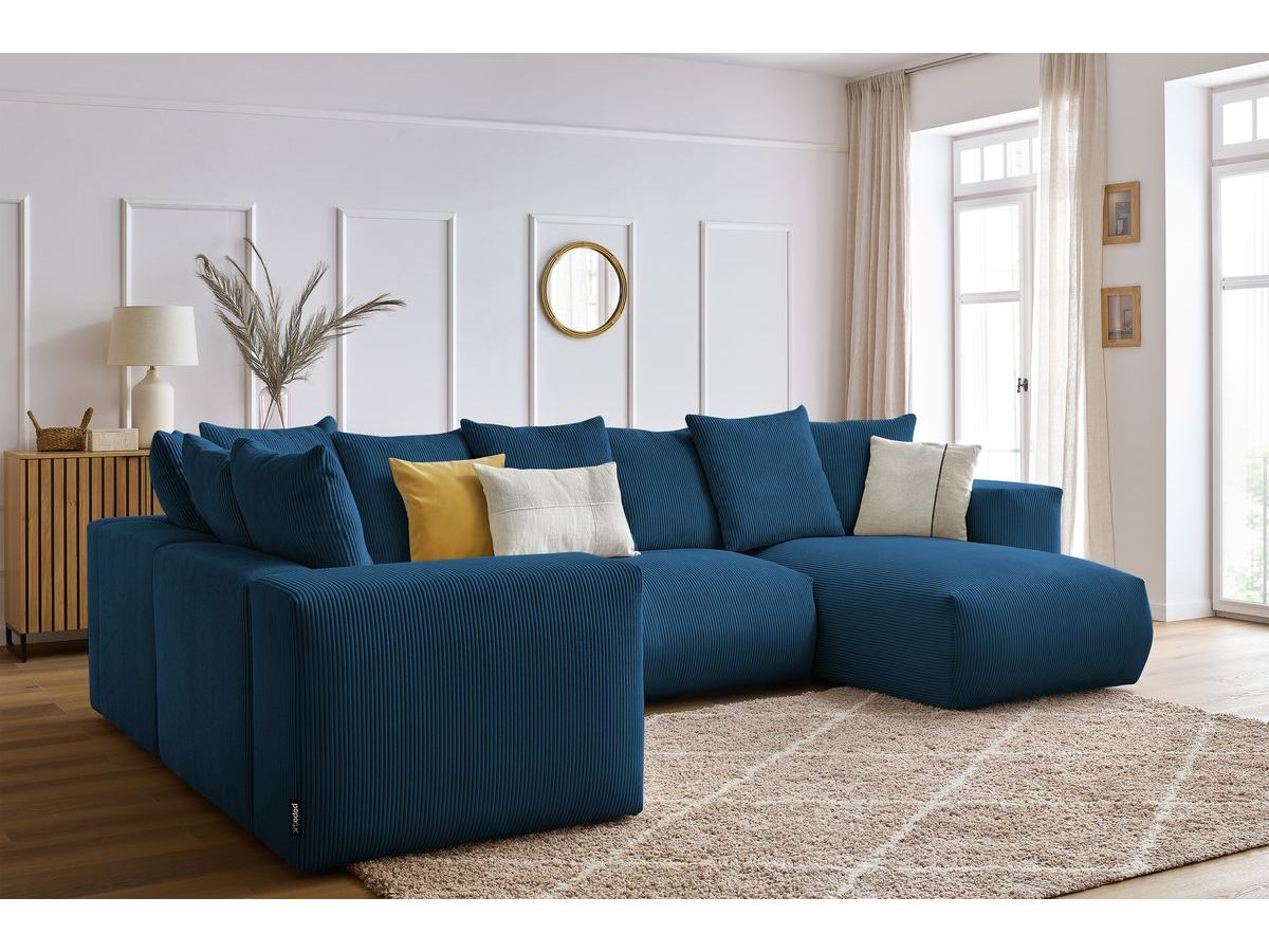 VOLTAIRE modulaire vaste panoramische bank 1 chaise longue, 1 2-zits fauteuil, 1 hoek, 1 1-zits fauteuil